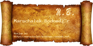 Marschalek Bodomér névjegykártya